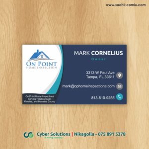 Business Card Design by mfm.sadhir for On Point Home Inspection  | Design: #14660821