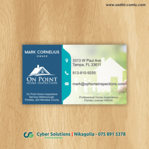 Business Card Design by mfm.sadhir for On Point Home Inspection  | Design: #14660852