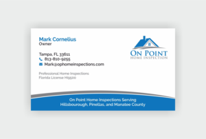 Business Card Design by glowcanvas for On Point Home Inspection  | Design: #14640297