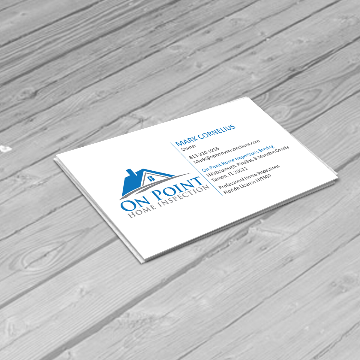 Business Card Design by webeezine for On Point Home Inspection  | Design #14643388