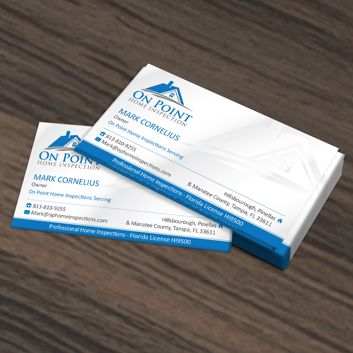Business Card Design by webeezine for On Point Home Inspection  | Design #14656004