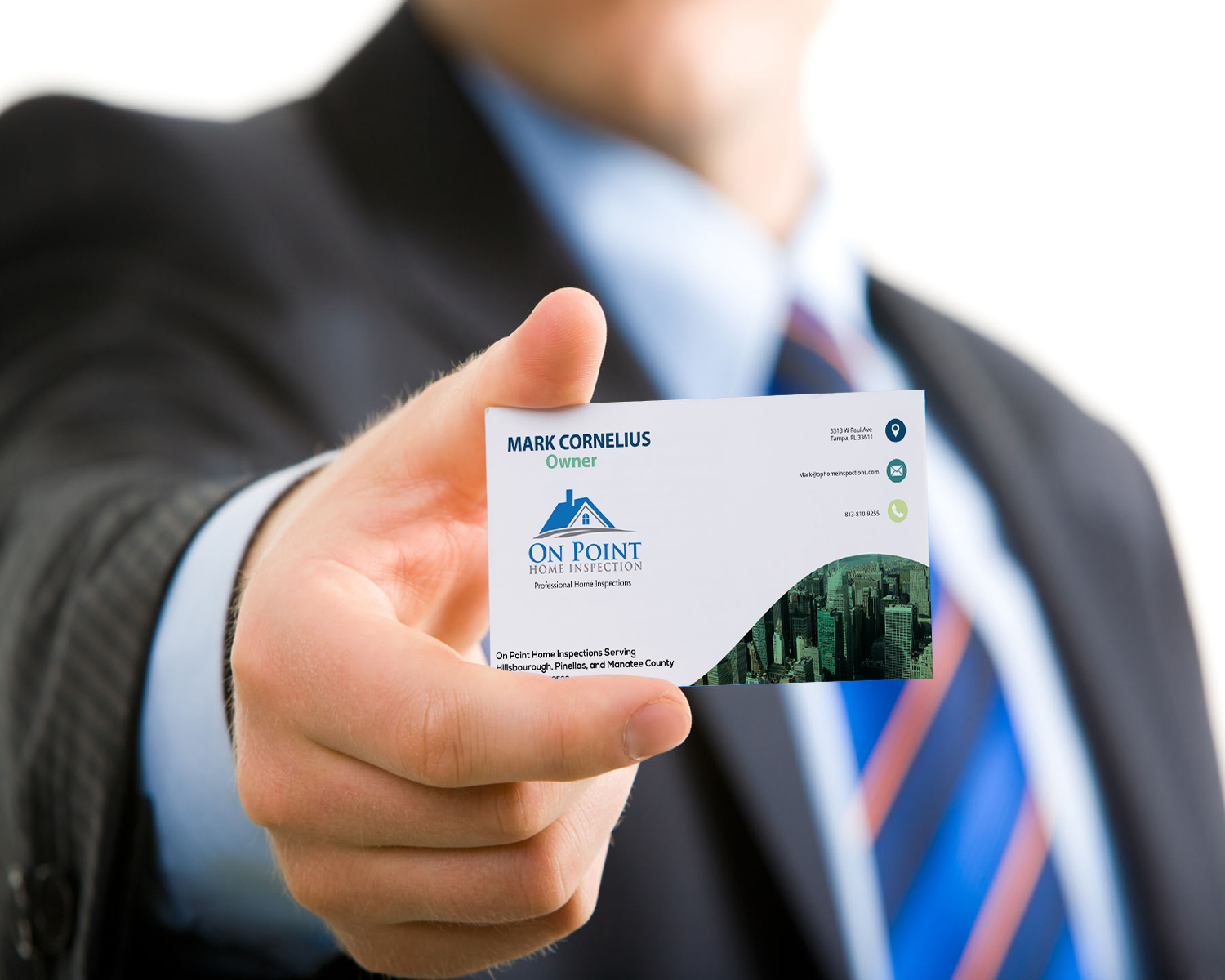 Business Card Design by DesignMe Graphics for On Point Home Inspection  | Design #14647076