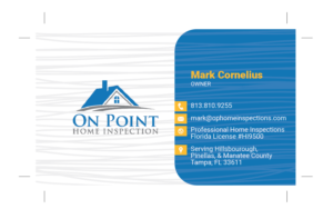 Business Card Design by mario.galeano for On Point Home Inspection  | Design: #14641084