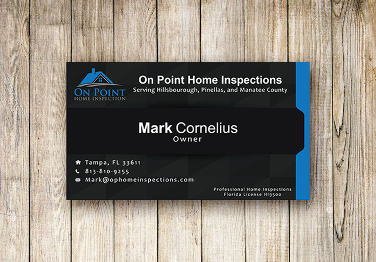 Business Card Design by kikiariantoo for On Point Home Inspection  | Design #14659771