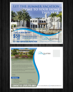 Florida-based Coastal Landscaping Comapny Needs Postcard Designs | Postcard Design by ecorokerz