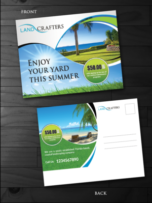 Florida-based Coastal Landscaping Comapny Needs Postcard Designs | Postcard Design by innovative earth
