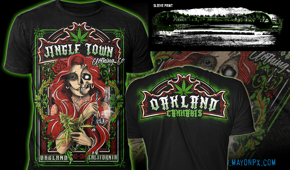 T-shirt Design by Mayonpx for JingleTown Cannabis Club | Design #14700106