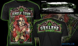 JINGLETOWN CANNABIS CLUB OAKLAND , CALIFORNIA | T-Shirt-Design von Mayonpx
