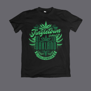 JINGLETOWN CANNABIS CLUB OAKLAND , CALIFORNIA | T-shirt Design by CREARTIVE