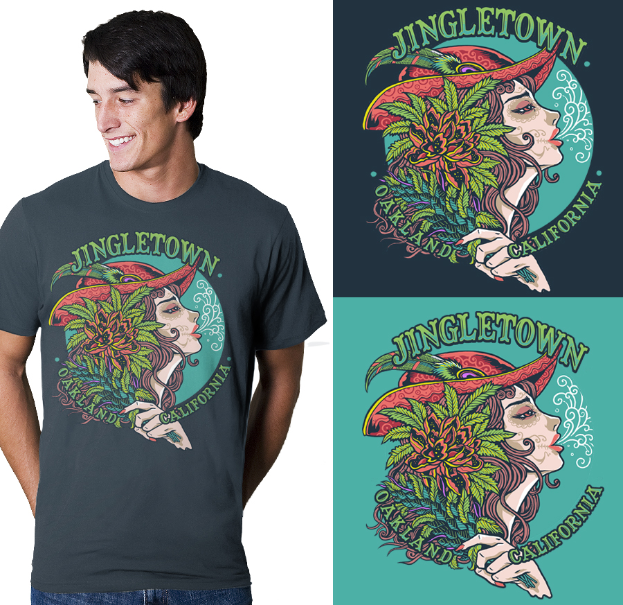 T-shirt Design by krizvector for JingleTown Cannabis Club | Design #14681929