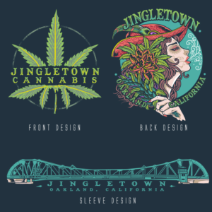JINGLETOWN CANNABIS CLUB OAKLAND , CALIFORNIA | Diseño de Camiseta por krizvector