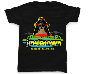 JINGLETOWN CANNABIS CLUB OAKLAND , CALIFORNIA | T-shirt Design by TRHZ