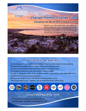 Coastlands Group information card | Card Design by maricreatives