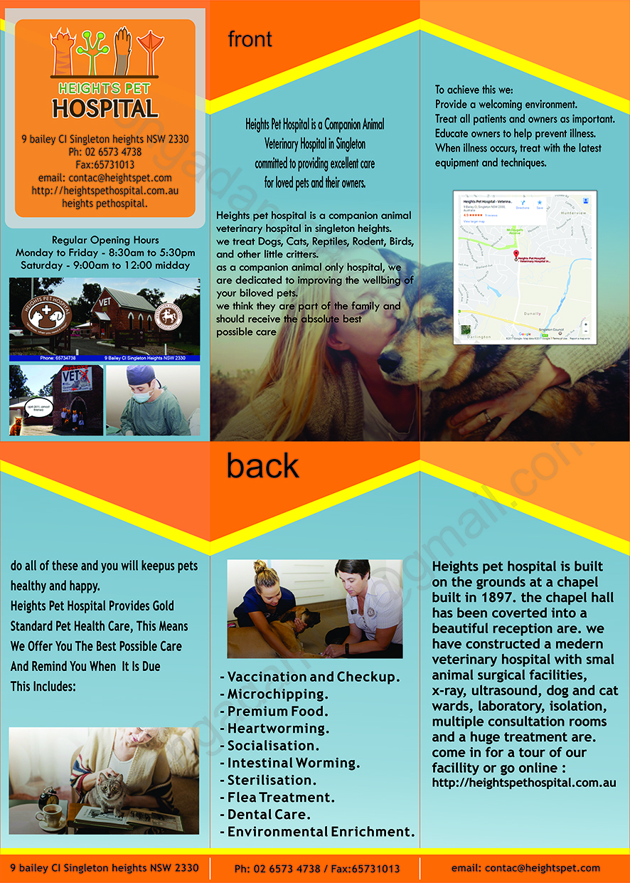 Design de Flyer par songadam08 pour Heights Pet Hospital | Design #14654691