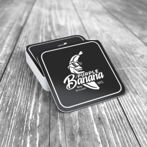 Purple Banana T-Shirt logo with beach vibe | T-shirt Design by Ena