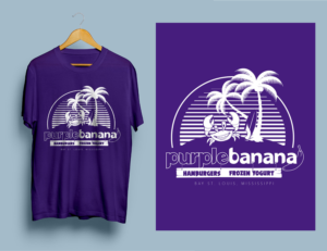 Purple Banana T-Shirt logo with beach vibe | T-Shirt-Design von Phantom007