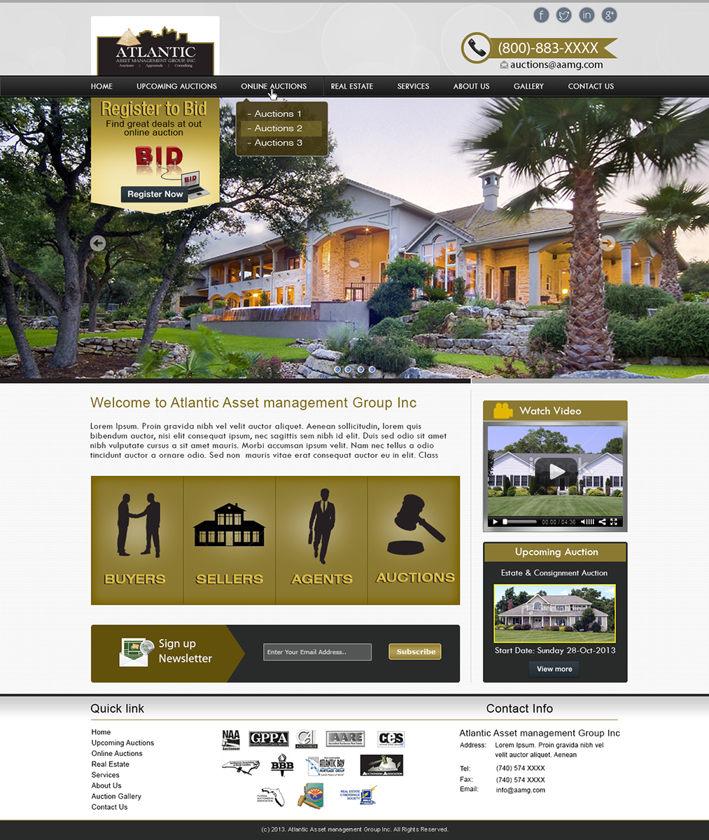 Wordpress Design by Tanvir for AuctionServices.com, Inc. | Design #2548867