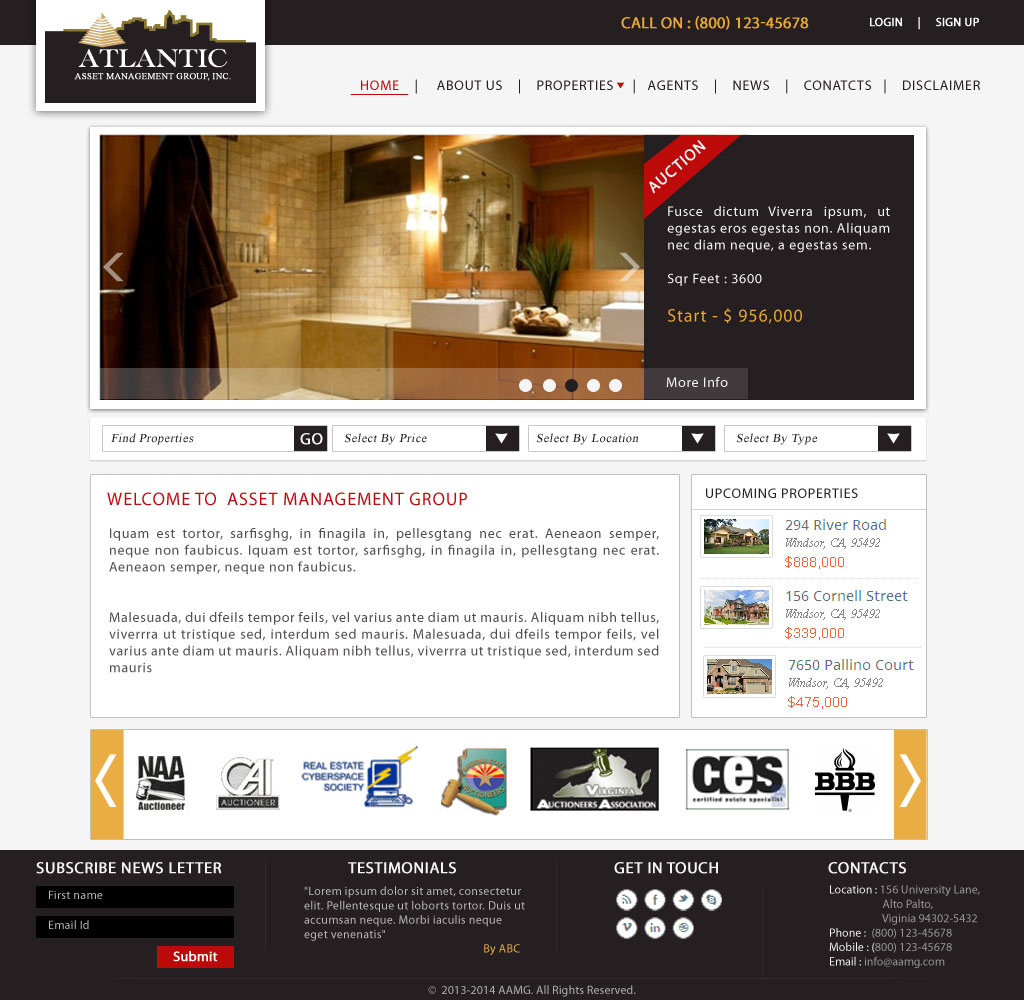 Wordpress Design by Sukrutisolutions for AuctionServices.com, Inc. | Design #2541128