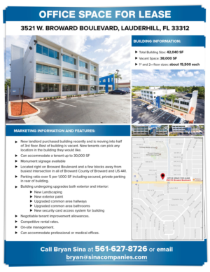 Flyer Design by UrbainFX for Sina Companies LLC | Design: #14672471