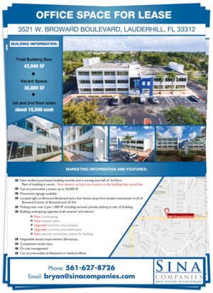 Flyer Design by UrbainFX for Sina Companies LLC | Design: #14672666