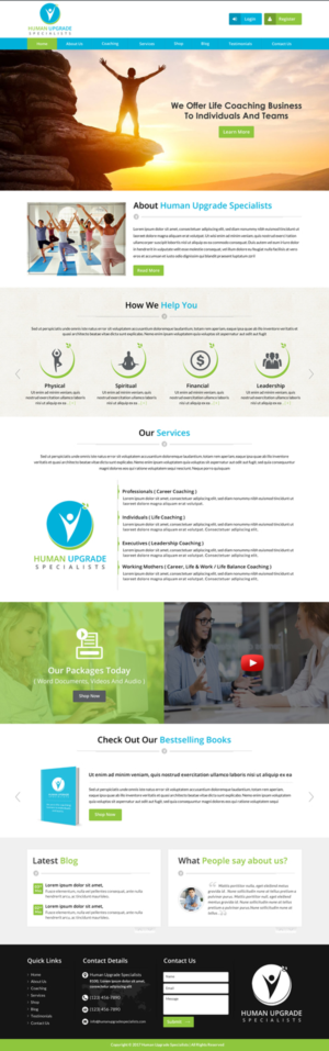 Human Upgrade Specialists | Web Design by Sbss