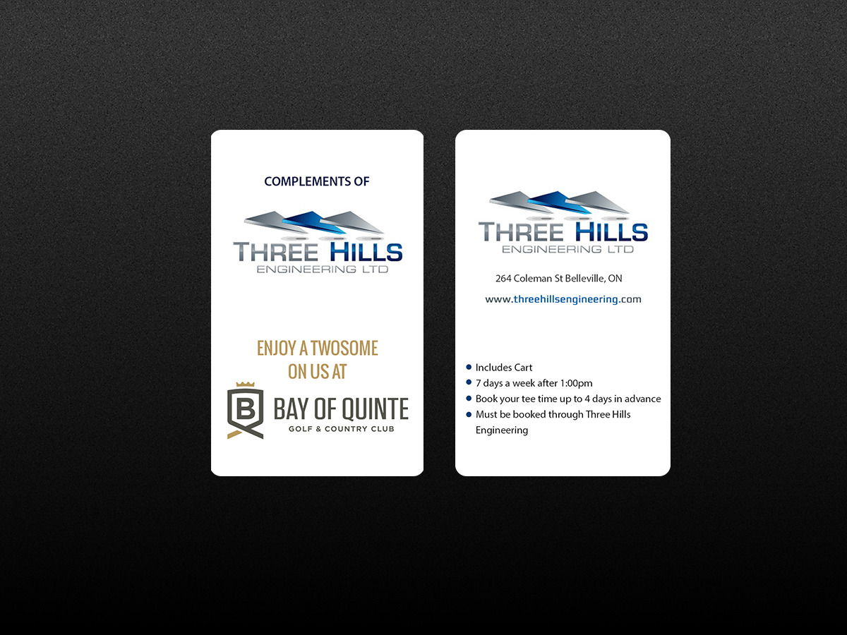 Design de Carte de Visite par Creations Box 2015 pour Three Hills | Design #14660952