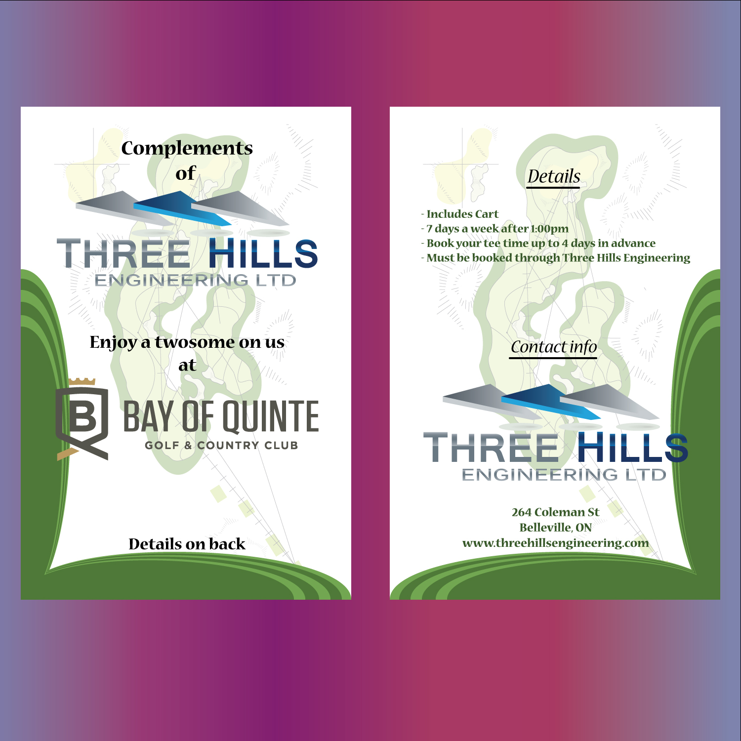 Design de Carte de Visite par Ahmed A. pour Three Hills | Design #14701224