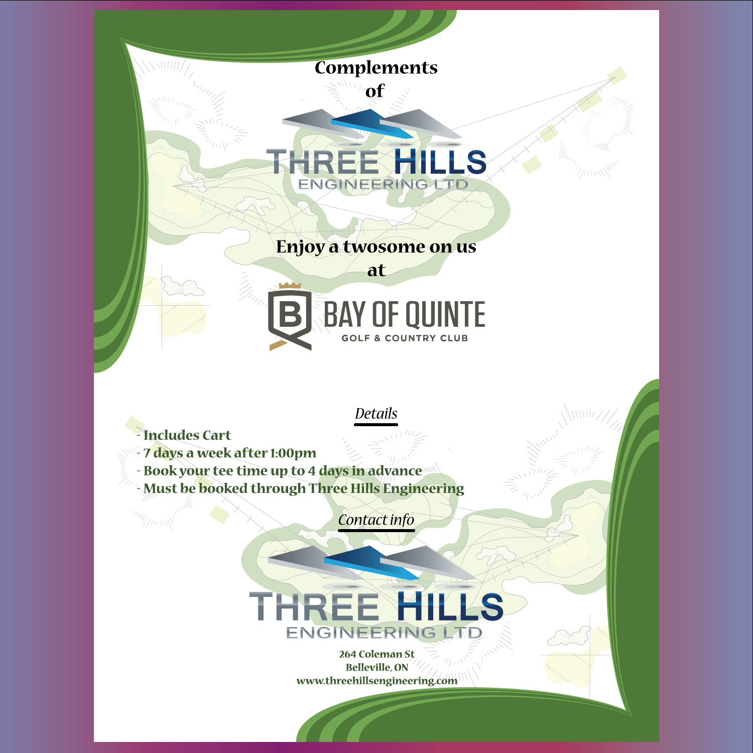 Diseño de Tarjeta de Presentación por Ahmed A. para Three Hills | Diseño #14701243