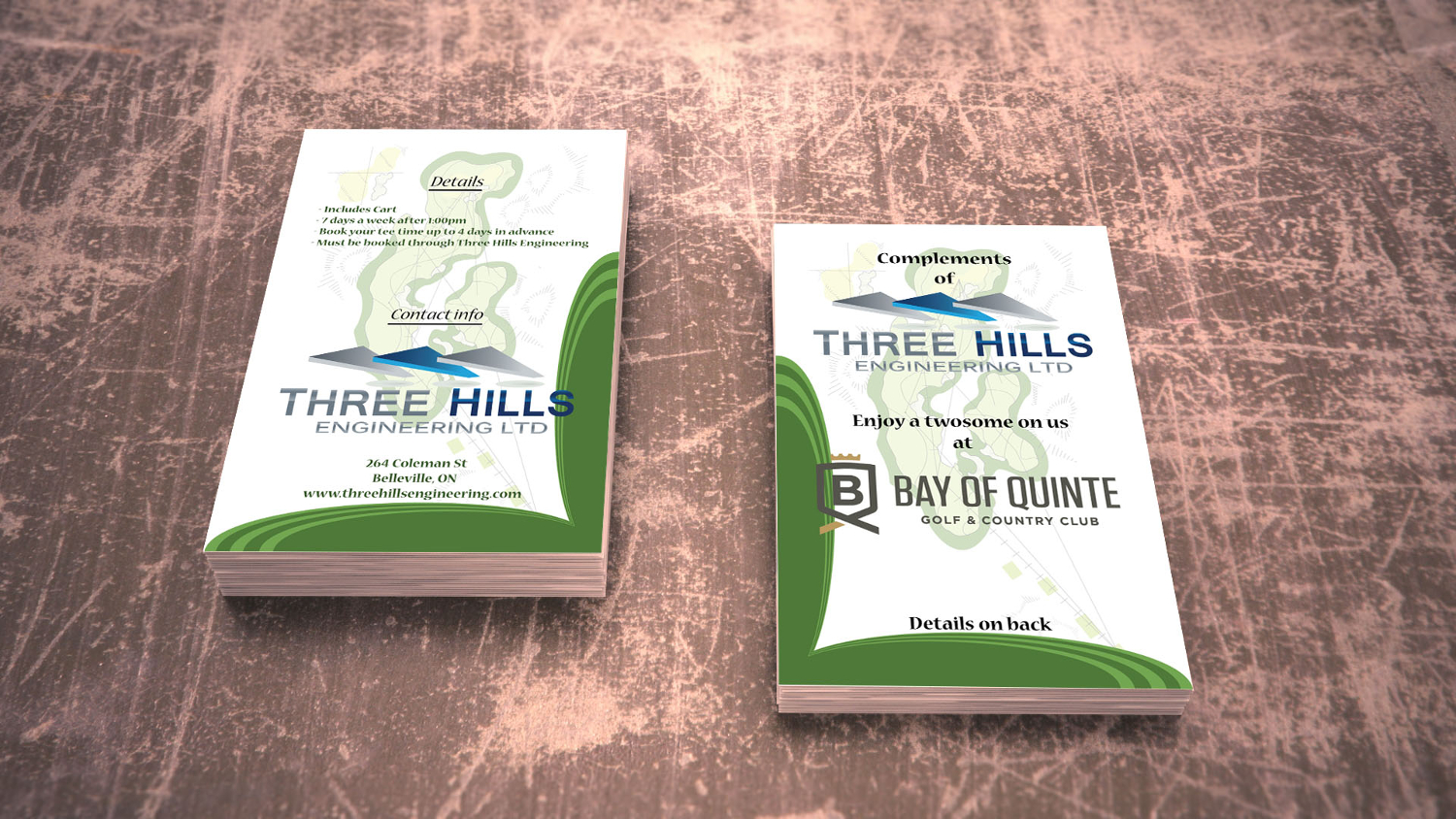 Diseño de Tarjeta de Presentación por Ahmed A. para Three Hills | Diseño #14701262