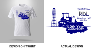 Diseño de Camiseta por Slant Line Media para RDL Excavation & Construction, LLC | Diseño: #14756365