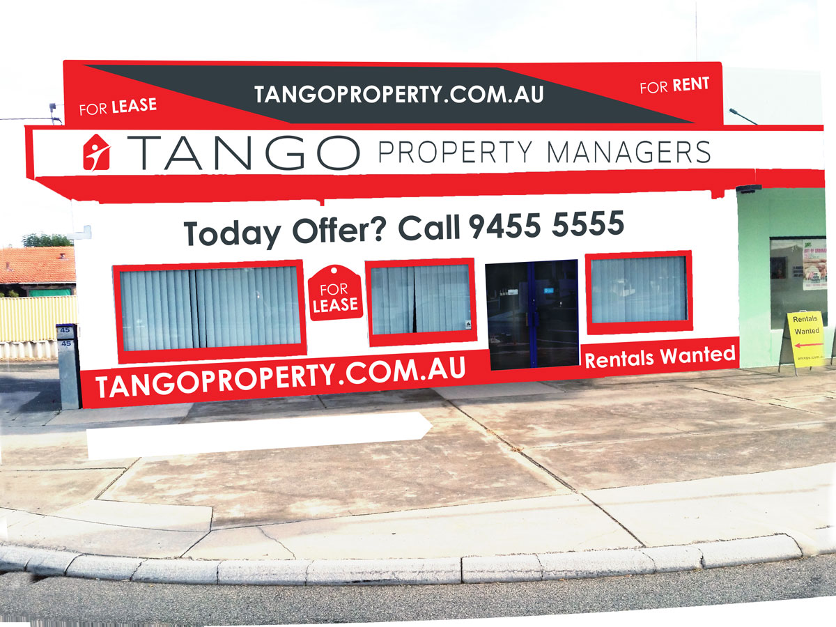 Design de Panneau par UrbainFX pour Tango Property Managers | Design #14737395