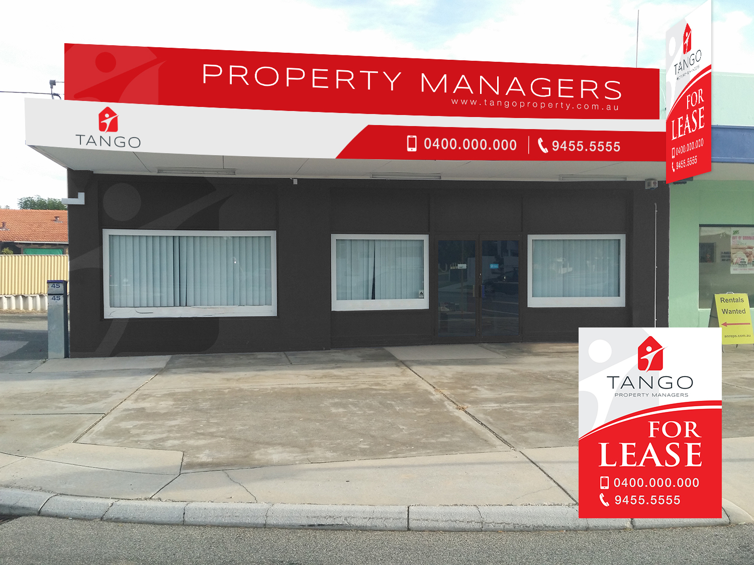 Signage Design by Jc Marvin for Tango Property Managers | Design #14704127