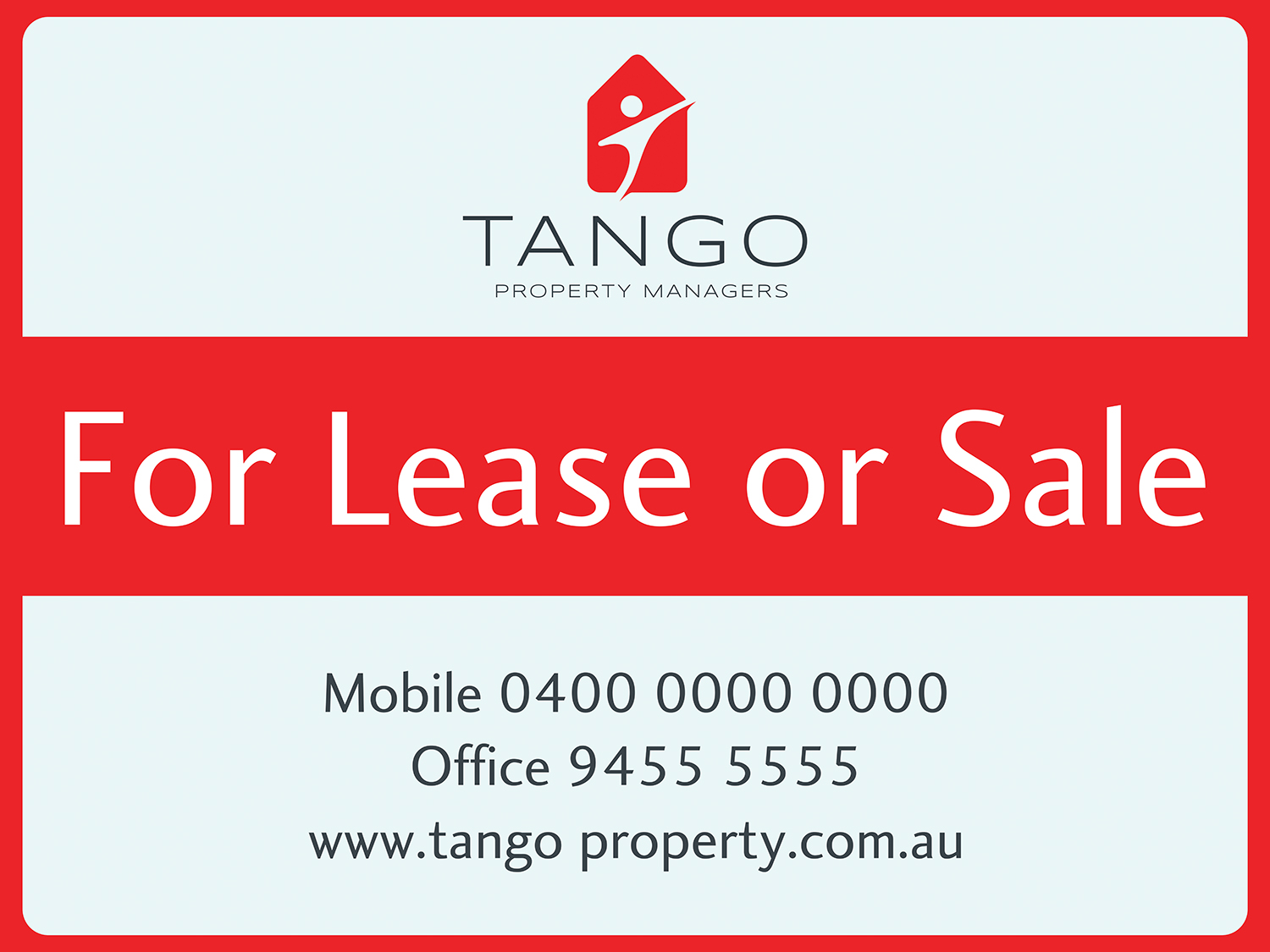 Schilder-Design von girish für Tango Property Managers | Design #14773779