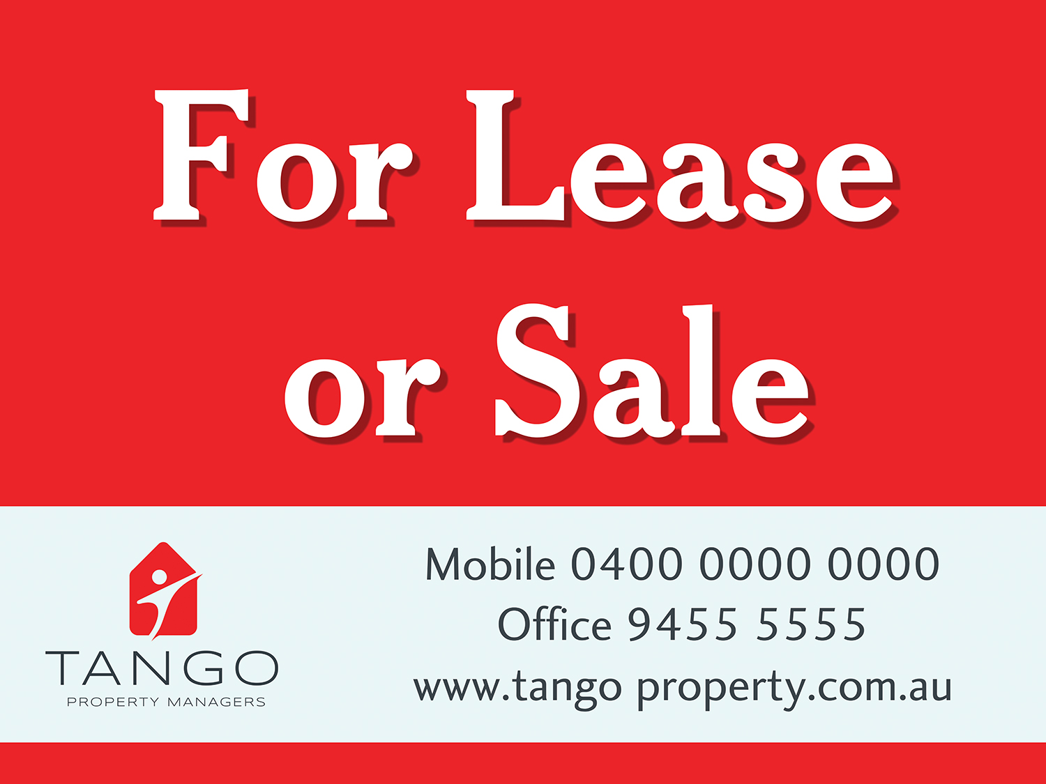 Schilder-Design von girish für Tango Property Managers | Design #14774221