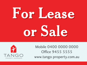 Schilder-Design von girish für Tango Property Managers | Design: #14774221