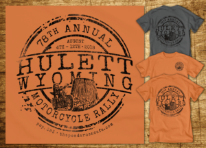 77th Annual Motorcycle Rally Shirt for a Bar- Devils Tower Wyoming- | Diseño de Camiseta por CoffeeBreak88
