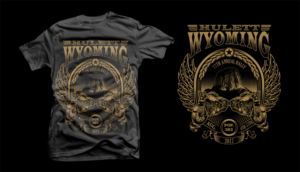 77th Annual Motorcycle Rally Shirt for a Bar- Devils Tower Wyoming- | Diseño de Camiseta por D'Mono