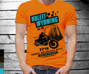 77th Annual Motorcycle Rally Shirt for a Bar- Devils Tower Wyoming- | Diseño de Camiseta por TRHZ