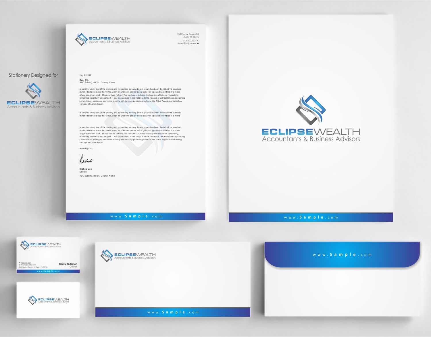 Stationery Design by szabist for Robson Accounting  | Design #14677452