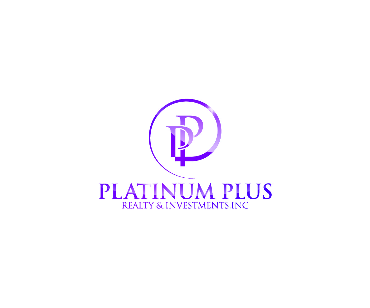Upmarket, Bold, Real Estate Logo Design for Platinum Plus Realty