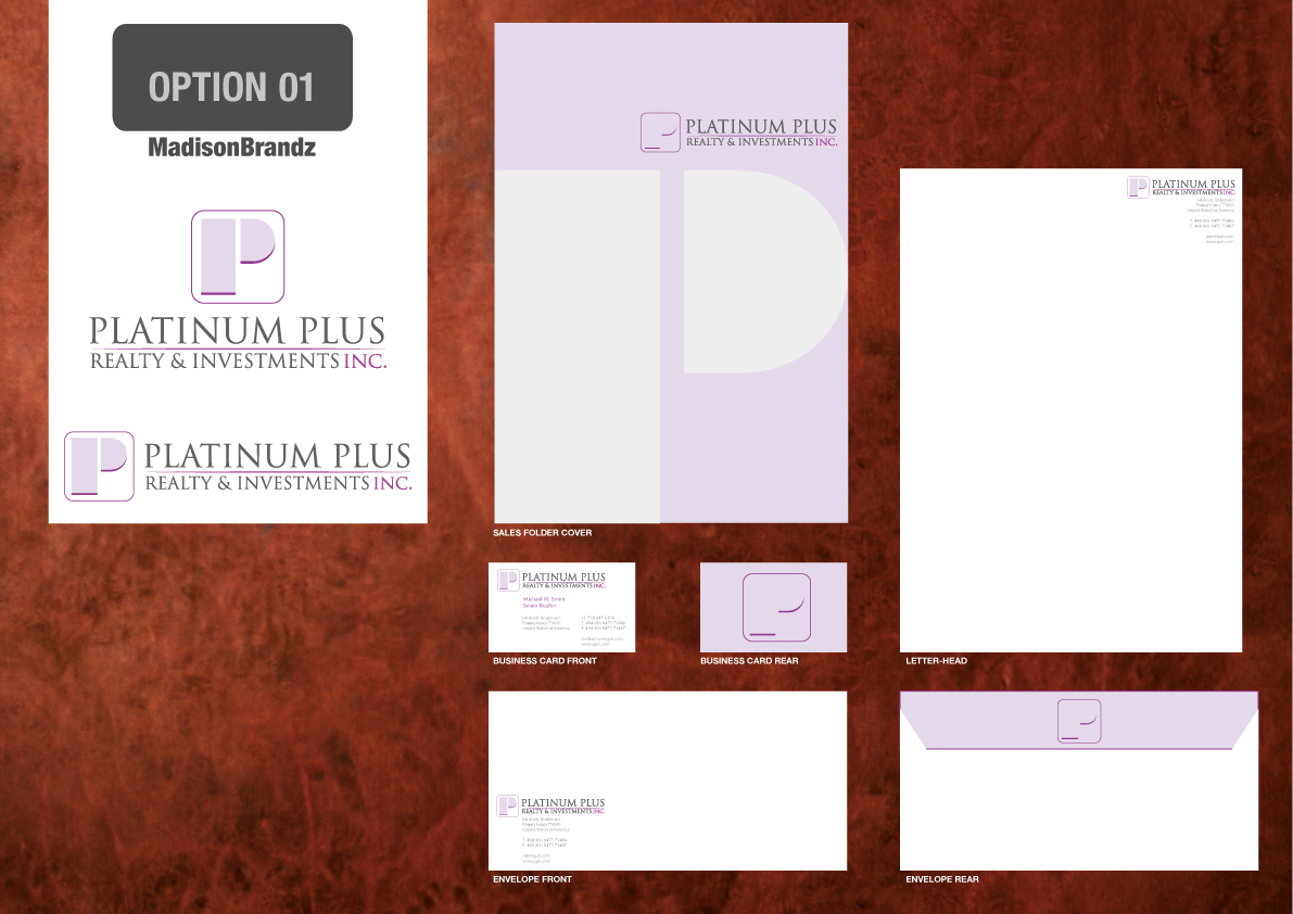 Logo Design by Madison Brandz for Platinum Plus Realty & Investments, Inc | Design #14788188