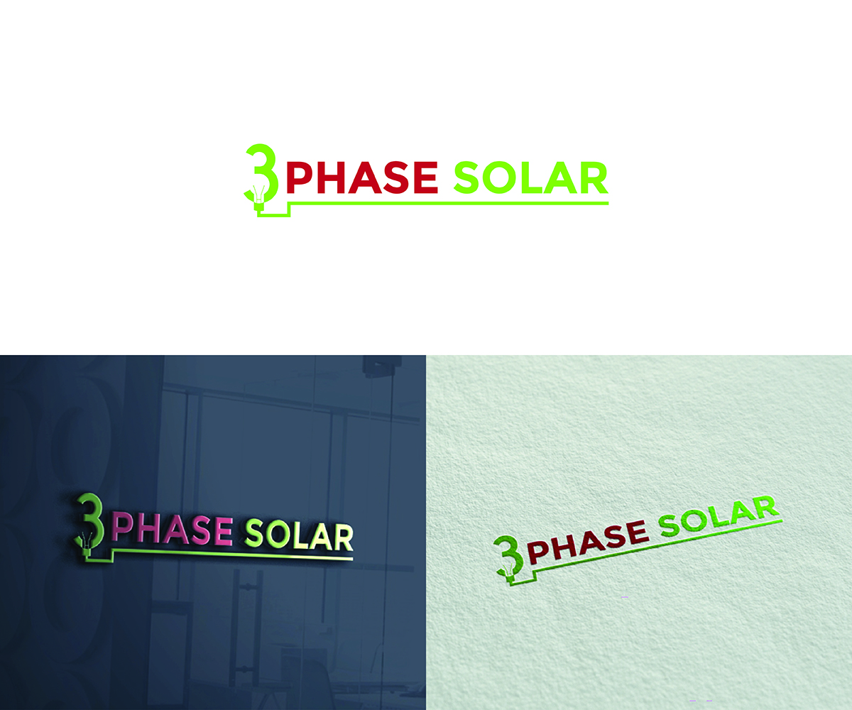 Logo Design by eMARK for 3 Phase Solar | Design #14722498