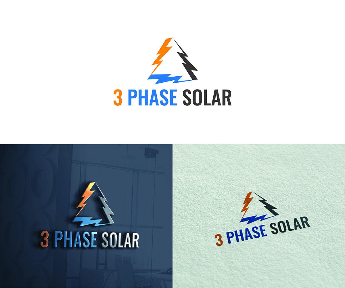 Logo Design by eMARK for 3 Phase Solar | Design #14722499