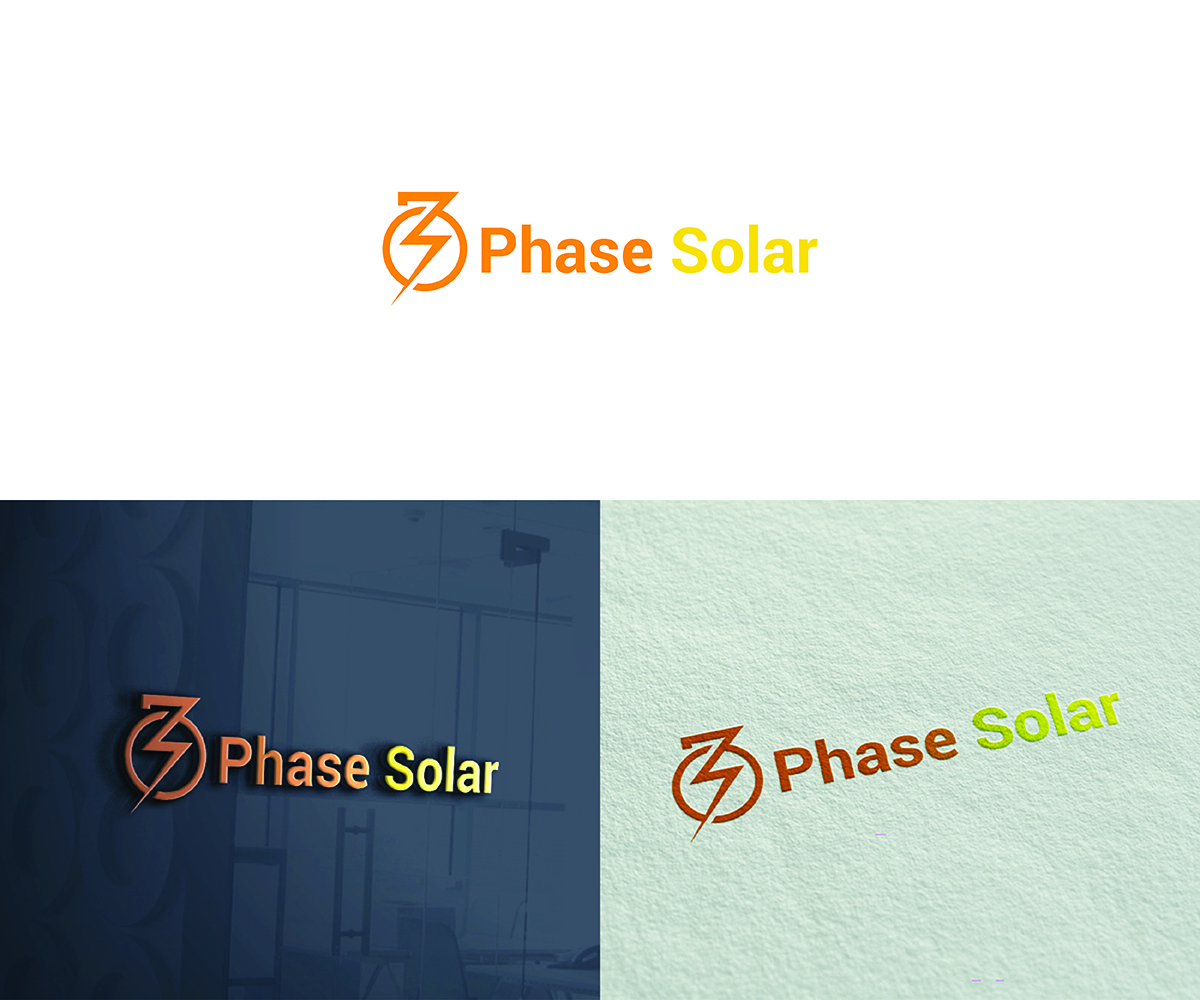 Logo Design by eMARK for 3 Phase Solar | Design #14722500
