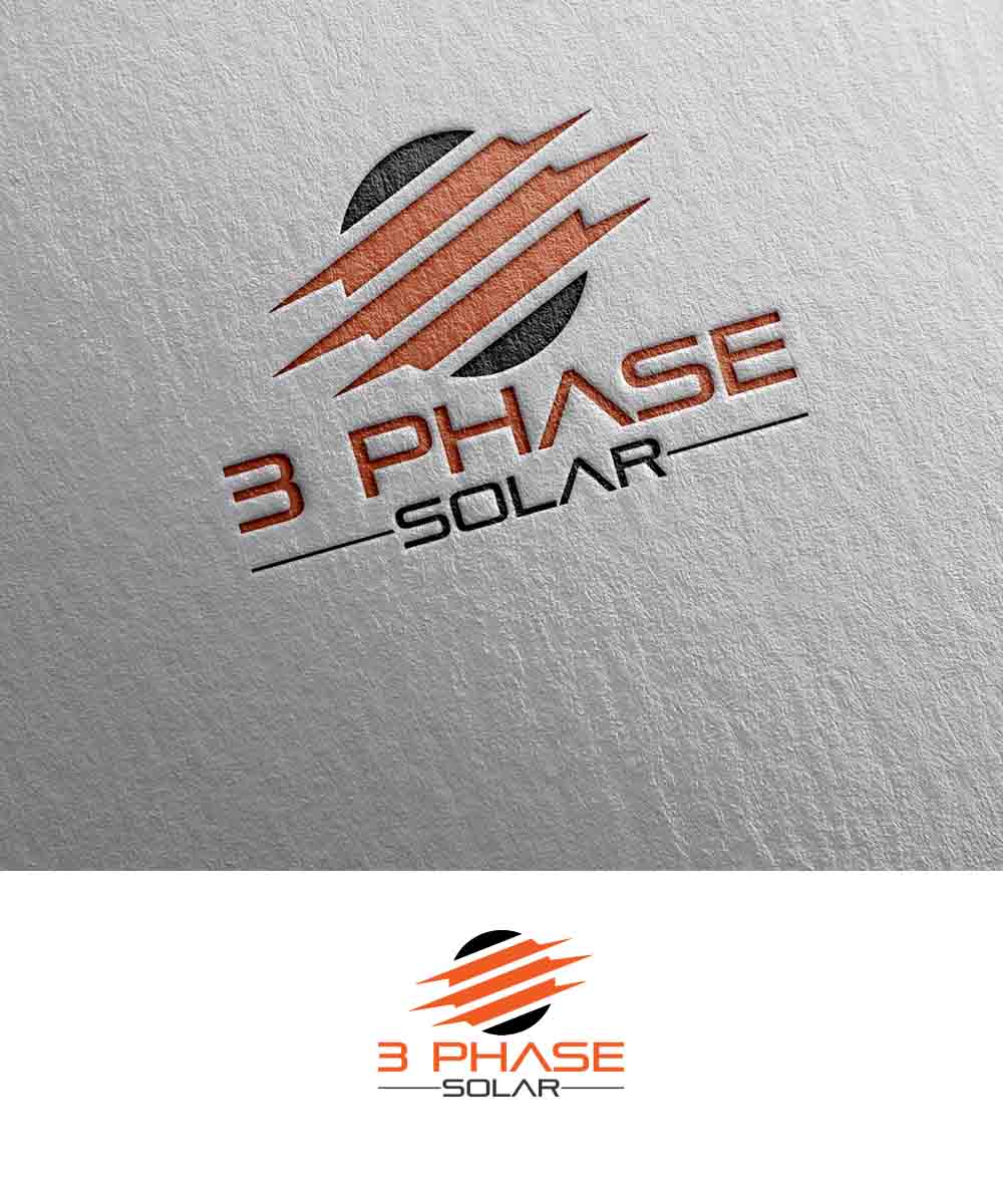 Logo Design by Miss Creative for 3 Phase Solar | Design: #14681804