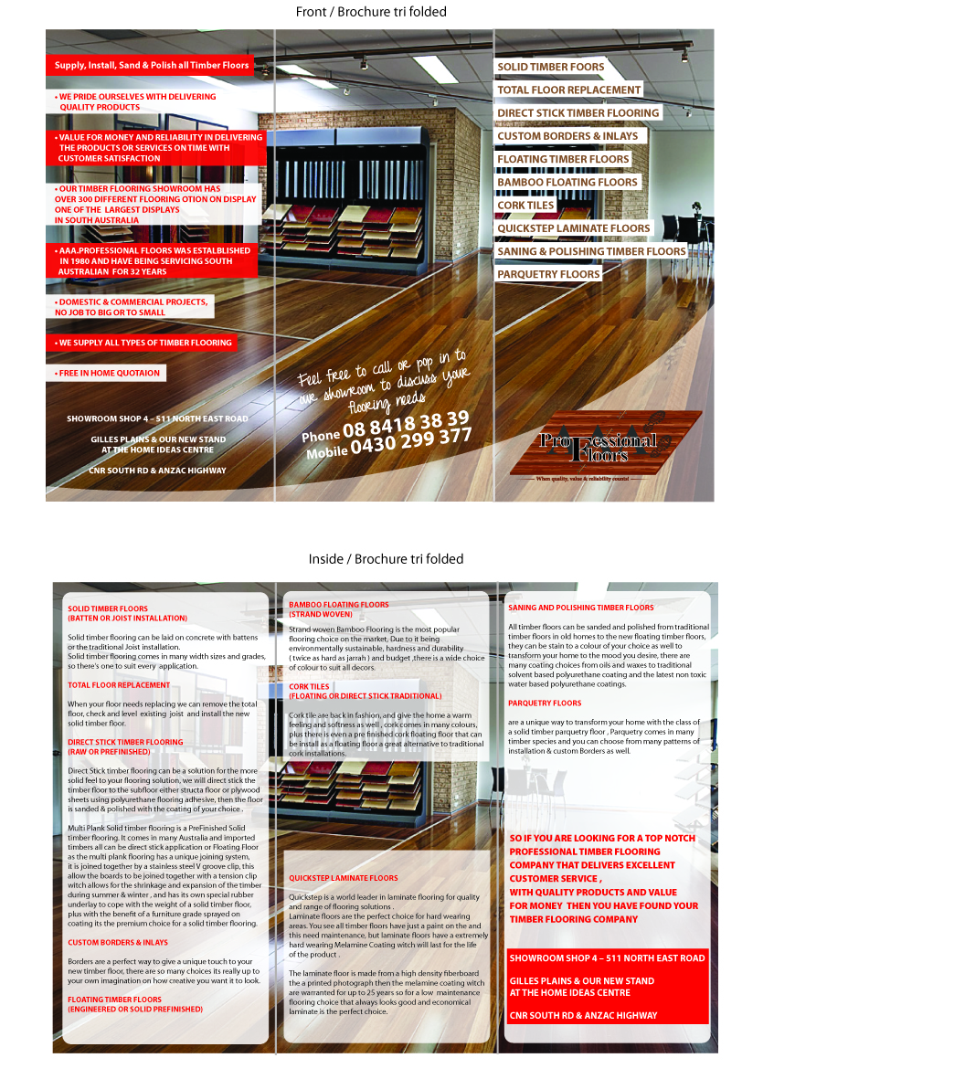 Diseño de Brochure por DAStudioDesigns para AAA.Professional Floors | Diseño #565711