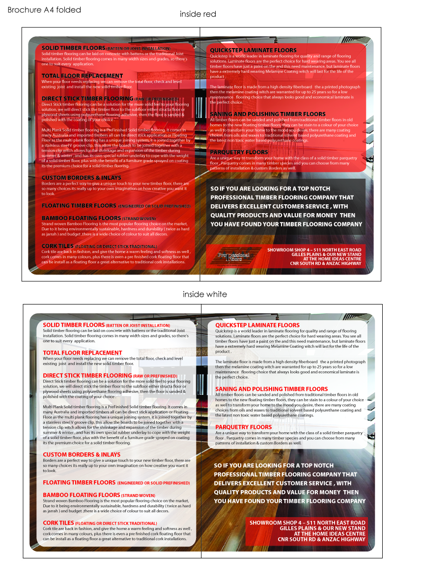 Brochure Design by DAStudioDesigns for AAA.Professional Floors | Design #566661