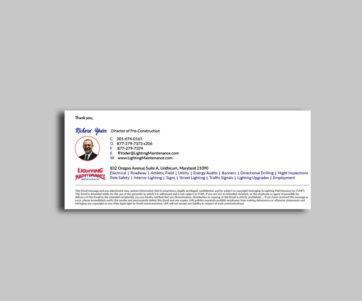 Stationery Design by kousik for Lighting Maintenance Inc | Design #16438447