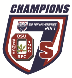 Big Ten Rugby Champs design for t-shirts and hats | Design de T-shirt par EA5Designs