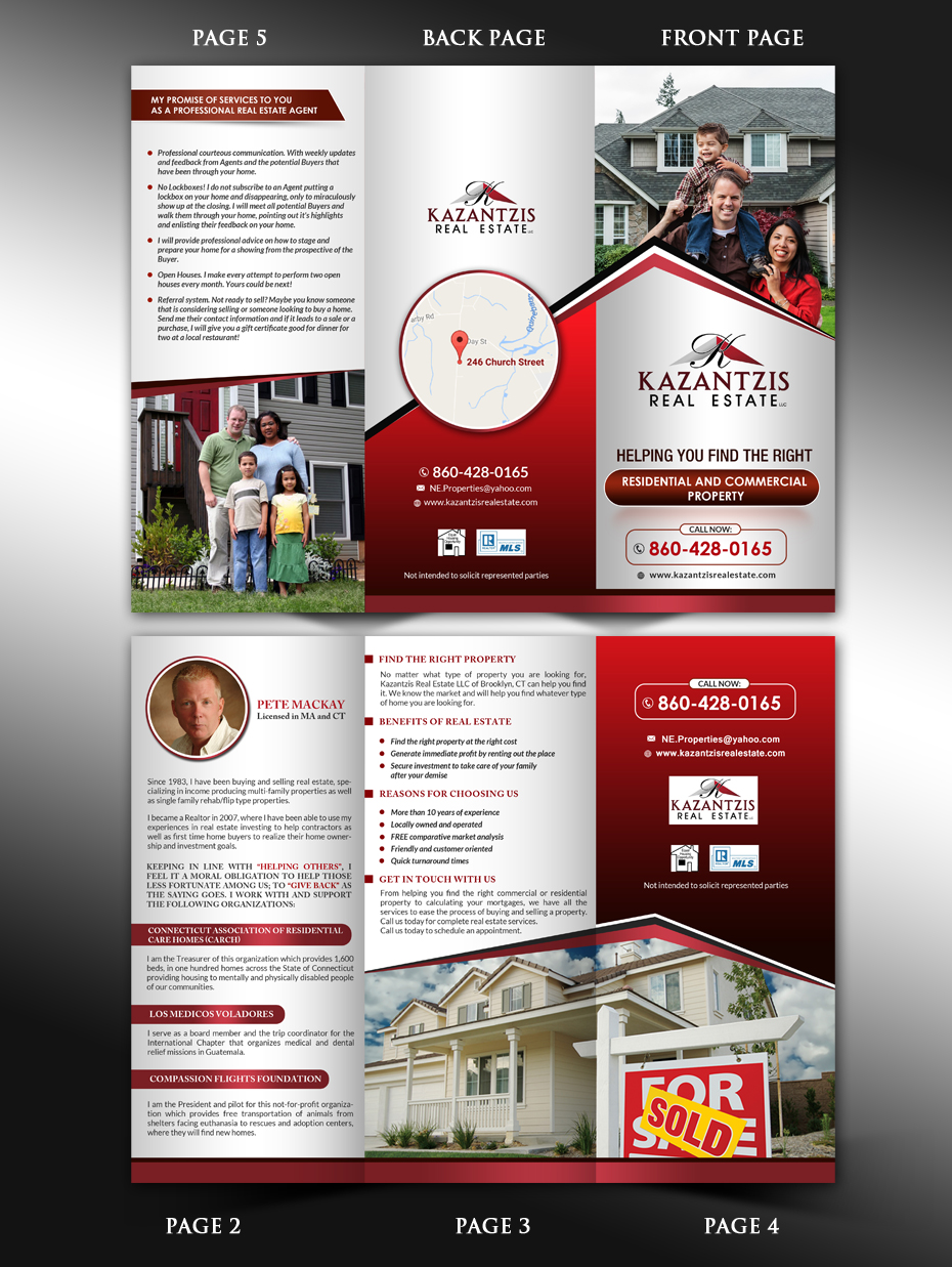 Broschüren-Design von innovative earth für Kazantzis Real Estate, LLC. | Design #14711387